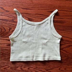 Pale green cropped brandy tank. Stretchy. Not sold in stores, barely worn
